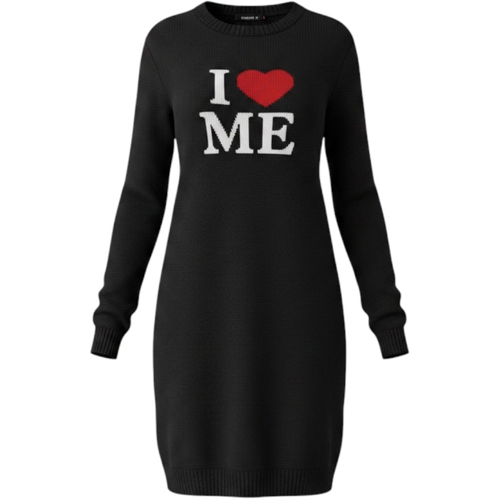 Forever 21 Black 'I ♥ ME' Sweater Dress size S
